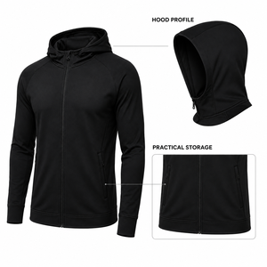 Chaqueta Deportiva con Cierre Completo, Cuello Alto, Chaqueta de Entrenamiento, para Correr, Fitness, Poliéster y Elastano, Logotipo Personalizado, Ropa Deportiva de Fábrica - Product Image 3
