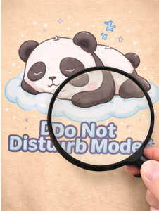T-shirt personnalisé avec un imprimé mignon de panda, citation amusante, t-shirt graphique unisexe en coton, décontracté, manches courtes, OEM ODM, vêtements en gros - Product Image 3