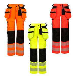 Pantalons de travail légers à haute visibilité pour hommes, pantalons décontractés avec poches - Product Image 4