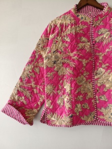 Indigo Cotton <b>Jacket</b>, <b>Reversible</b> <b>Jacket</b>, Vintage <b>Jacket</b>, Cotton <b>Jackets</b> For Women, New Collection, Party Wear <b>Jacket</b>, - Product Image 2