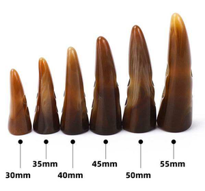 Custom Made 50mm Natural Style Horn Resin <b>Toggle</b> <b>Button</b> Fashionable 2-Holes Snap for Coat Pattern Metal Decoration Washable - Product Image 6