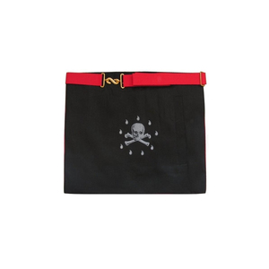 Tablier maçonnique de Rite écossais de 6e degré de qualité supérieure, corps blanc avec bordure rouge, style traditionnel - Product Image 2
