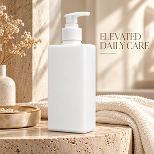 White Plastic <b>Pump</b> <b>Bottle</b> Square Lotion <b>Dispenser</b> Cosmetic Packaging Container - Product Image 4