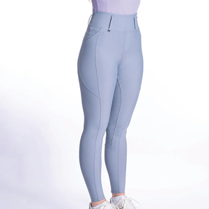 Custom Women High Waist Four-Way Stretch Eco-Friendly Anti-Bacterial Equestrian Breeches Full Length Horse Riding Pants Elastic - Product Image 2
