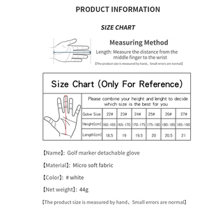 Right Handed Microfiber Golf Glove for Men Magnetic Ball <b>Marker</b> Breathable Replaceable <b>White</b> Glove Golfer Players Special Custom - Product Image 4