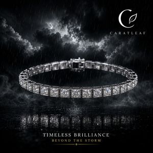 Bracelet pour femme CARATLEAF plaqué or 18 carats, diamant de laboratoire rond taillé de 4,00 mm, luxe pour fiançailles et mariage, certifié IGI - Product Image 3