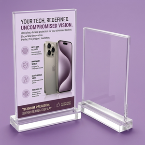 Exhibidor de Menús Acrílico, Soporte para Carteles de 8.5x11 Pulgadas, Transparente, para Mesa de Restaurante, Publicidad - Product Image 4