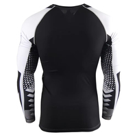 Maillots de compression de sport à manches longues pour le surf et le MMA, Rash Guard personnalisé imprimé pour hommes, disponible en plusieurs couleurs