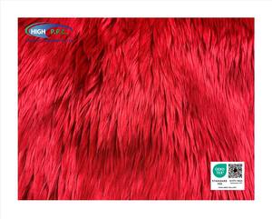 Fourrure synthétique tricotée à poils longs de haute qualité 30/35 mm, couleur rouge, pour tapis, jouets, vêtements, tissus et textiles de maison - Product Image 5