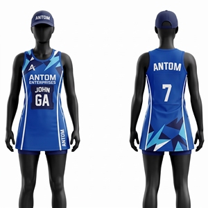 Vestido de Netball Sublimado Personalizado para Mujer, Uniforme de Equipo sin Mangas, Ropa Deportiva Transpirable de Poliéster, Diseño de Logotipo Personalizado - Product Image 1