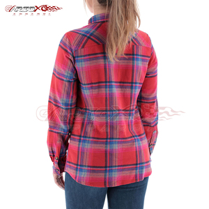 Chemise en flanelle épaisse pour femme, style motard, manches longues, poignets boutonnés, style outdoor, vente en gros - Product Image 4