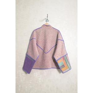 Chaqueta Vintage Kantha con Parches, Hecha a Mano en India, Abrigo de Algodón, Estilo Boho, Ropa Exterior para Mujer - Product Image 5