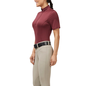 Chemises d'équitation en gros personnalisées, sous-vêtements en maille respirante en polyester/nylon élasthanne, polos de concours pour femmes, OEM - Product Image 2