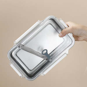 Boîtes de conservation alimentaire réutilisables en acier inoxydable Bold Blossom, anti-fuite, pour la préparation des repas, boîte à lunch, couvercles hermétiques, compatibles micro-ondes - Product Image 3