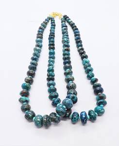 AAA Chrysocolla Smooth Rondelle Shape Beads 7-14 MM Plain Chrysocolla <b>Gemstone</b> Beads 15 Inch Natural Chrysocolla Rondelle Loose - Product Image 6