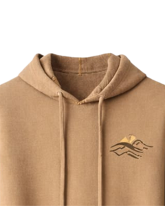 Sweat-shirt à capuche en molleton de coton marron camel pour femme, broderie personnalisée, streetwear décontracté, vente en gros en usine OEM - Product Image 4