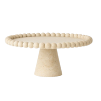 Support à gâteau de luxe en marbre, outils de pâtisserie, plateau de service domestique, organisateur en pierre naturelle, support blanc écologique, logo personnalisé