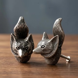 Fox Animal Shape Cast Iron Modern Furniture Knob Drawer Handle Eco-Friendly for Dresser Cabinet and Villa Use - Product Image 1