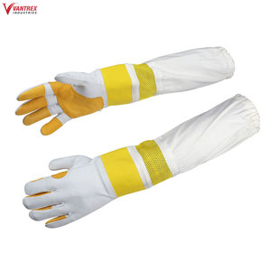 Guantes de Apicultura de Piel de Cabra Premium, Ventilados, de Manga Larga, Resistentes a Picaduras, con Protección en los Puños - Product Image 6