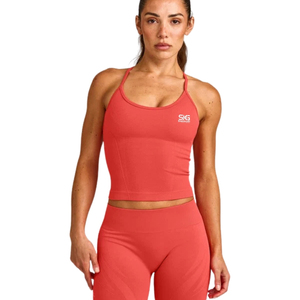 <b>Women</b> Strappy Racer Tank Top Lightweight Breathable Athletic Workout Gym Training <b>Running</b> Fitness Sportswear Custom Design - Product Image 1