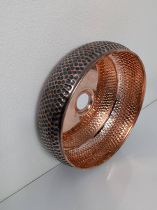 Hand Hammered Copper Vessel Sink 13 Inch <b>Round</b> Bathroom Vanity Bowl Handmade Copper Wash <b>Basin</b> For Modern Home Hotel Bathroom - Product Image 6