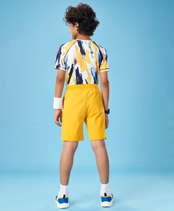 Shorts en molleton 100 % coton unisexe pour garçons et jeunes, coupe décontractée, taille élastique, avec logo personnalisé, pour loisirs et activités de plein air - Product Image 3