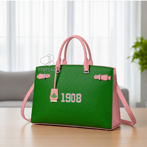 Alpha | Kapa | Alpha Sorority Tote <b>Bag</b> PU Leather Women's Briefcase <b>Work</b> & Travel <b>Bag</b> Large Capacity Shoulder Hand <b>Bag</b> - Product Image 2
