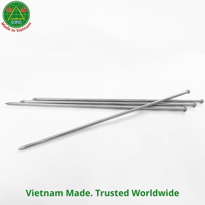 Clavos de acero de 11.6 pulgadas con vástago liso y cabeza a cuadros redonda/plana para muebles y construcción, precios competitivos desde Vietnam - Product Image 1