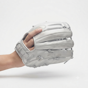 Adult Youth Leather <b>Baseball</b> Glove H-Web Right-Handed Full Finger Outfield Adult All Seasons Non-Slip Hook And Loop Closure - Product Image 6