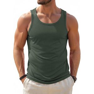 เสื้อกล้ามออกกำลังกายผู้ชาย ผ้าฝ้ายคอมบ์ ริงสปัน ลำลอง ระบายอากาศได้ดี ผ้าริบ ขายส่ง รับผลิตตามแบบ - Product Image 2