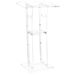 Podio in Acrilico da 43 Pollici, Scrivania Portatile per Laptop con Ampia Superficie di Lettura, Ripiano Portaoggetti, Blocco Libri, Prodotti per Presentazioni - Product Image 1