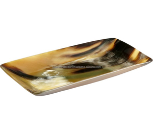 Bandeja para servir comida con cuerno de Búfalo con color de cuerno natural y pulido a mano con producto hecho a mano y bandeja de frutas y otros usos FWE - Product Image 5
