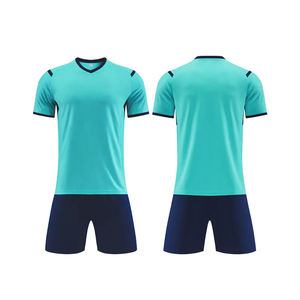 Conjunto de Uniforme de Fútbol Sublimado Personalizado, Camiseta de Fútbol con Cuello en V, Manga Corta, Absorbente de Humedad, Color Sólido, Uniforme para Hombre Adulto, Todas las Temporadas - Product Image 1