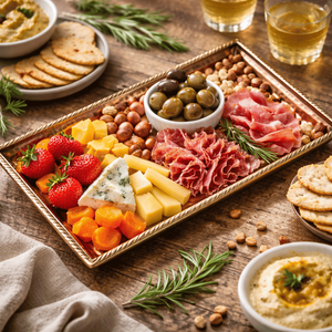 Solid <b>Copper</b> Rectangular Serving Tray 12 x 6.3 Inch|Hammered Metal Appetizer Platter for Snacks, <b>Table</b> Serving, Wedding & Party - Product Image 4