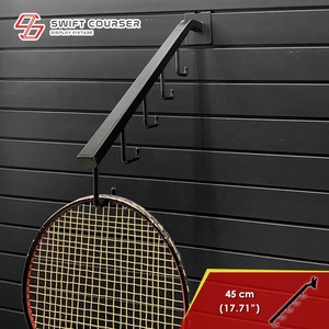 Phong Cách duy nhất chrome mạ kim loại slatwall faceout hiển thị <span class=keywords><strong>Hook</strong></span> 5 Hooks Swift courser thương hiệu cho siêu thị cửa hàng quần áo hiển thị - Product Image 4