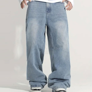 Jean baggy homme taille mi-haute coupe décontractée 100% coton léger respirant et écologique pour usage quotidien décontracté style urbain - Product Image 4