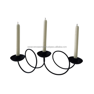 Candelero de Metal de estilo curvo de alta venta, candelabro decorativo de hierro, ideal para fiesta de boda en casa a precios asequibles - Product Image 3