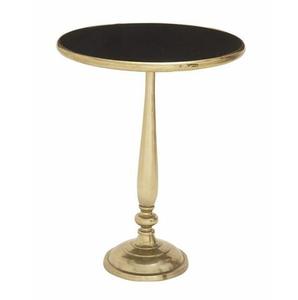 Modern <b>Round</b> Coffee <b>Table</b> with Mirrored <b>White</b> Marble Top and Brass Metal Frame Contemporary Living Room Furniture - Product Image 3