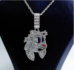 Colgante de Dragón de Dibujos Animados con Incrustaciones de Diamantes Moissanite, Amuleto de Joyería de Lujo, Colgante al por Mayor - Product Image 2