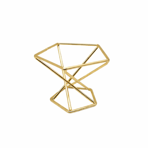 <span class=keywords><strong>Support</strong></span> moderne en métal doré géométrique pour plantes aériennes, présentoir pour <span class=keywords><strong>Tillandsia</strong></span> et mini-succulentes, décoration de bureau à domicile - Product Image 4
