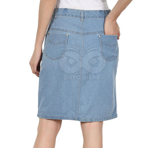 OEM Services High Quality Custom Design Women Jeans <b>Skirt</b> New Design Jeans <b>Skirt</b> For Women - Product Image 3