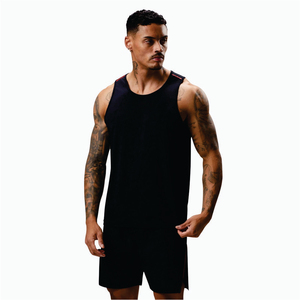 Camiseta sin mangas de algodón acanalado para hombre, venta al por mayor, con logo personalizado, básica, deportiva, para gimnasio, con algodón de Pakistán - Product Image 6