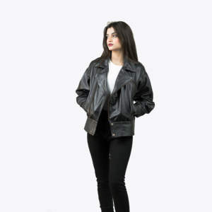 Chaqueta de Mujer 100% Cuero Genuino para Exteriores, Logotipo y Colores Personalizados, Forro de Lino/Nailon Impermeable y Transpirable, Alta Calidad - Product Image 3