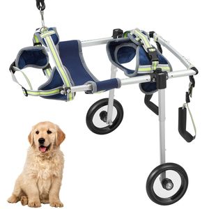 Silla de Ruedas Manual Ligera de 2 Ruedas para Perros, Ajustable para la Recuperación de las Patas Traseras, Carrito/Silla de Ruedas para Mascotas - Product Image 1