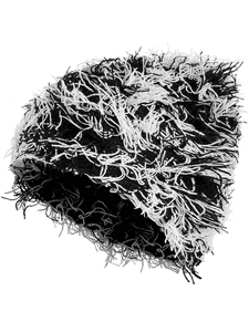 Gorro de Punto Personalizado con Efecto Desgastado, Gorro de Invierno Cálido y Afelpado, Unisex, Moda Casual - Product Image 3