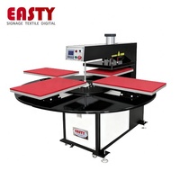 Presse à chaud automatique à 6 stations pour l'impression de t-shirts |   Machine de transfert thermique rotative à grande vitesse pour vêtements et t-shirts