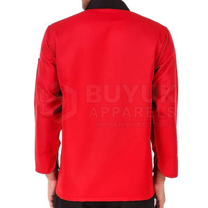 เสื้อเชฟมืออาชีพ ผ้าโพลีเอสเตอร์/คอตตอน ทนความร้อน กันยับ แขนยาว ติดกระดุม สำหรับร้านอาหาร บาร์ ครัว - Product Image 2