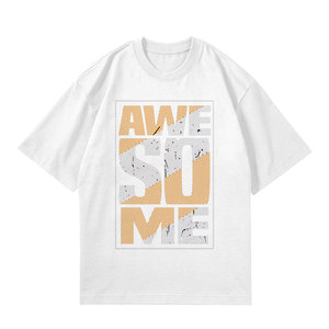 Camiseta Casual de Manga Corta con Cuello Redondo y Estampado de Letras Tie-Dye en la Parte Delantera, Corte Regular para Hombre, 100% Algodón Jersey, Marca Born Be Awesome - Product Image 5