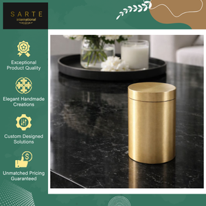 Boîte à thé en laiton de luxe artisanale, fabriquée en Inde, écologique, moderne, pour la décoration de la maison et de la cuisine, avec un joint hermétique - Product Image 4