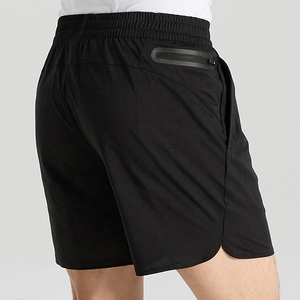Men's 100% Polyester <b>Elastic</b> Waist Mid Knitted Gym Shorts for Outdoor Fitness Running Quick Dry Casual Sporty Breathable Solid - Product Image 5